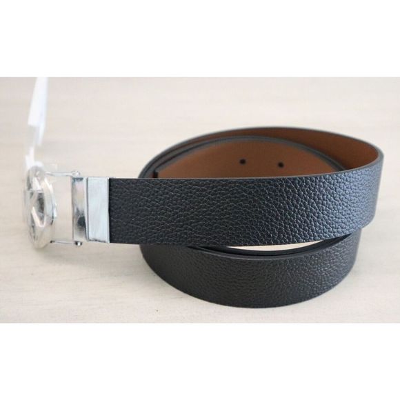 Michael Kors 556081C 001 Women Sz L Black/Brown Leather Twist Reversible Belt $6 - Picture 4 of 11